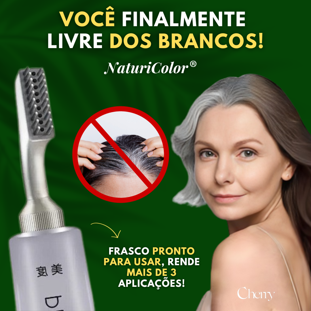 NaturiColor - Tinta de Cabelo sem Amônia + Escova de Brinde