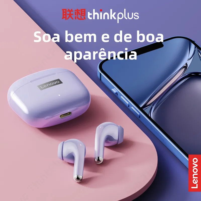 Fones de Ouvido Sem Fio Lenovo LP40 Pro -  Touch Control