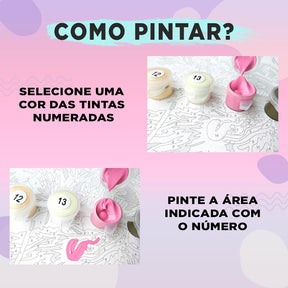 Kit Pintura Numerada Terapêutica  - Vilarejo na Praia