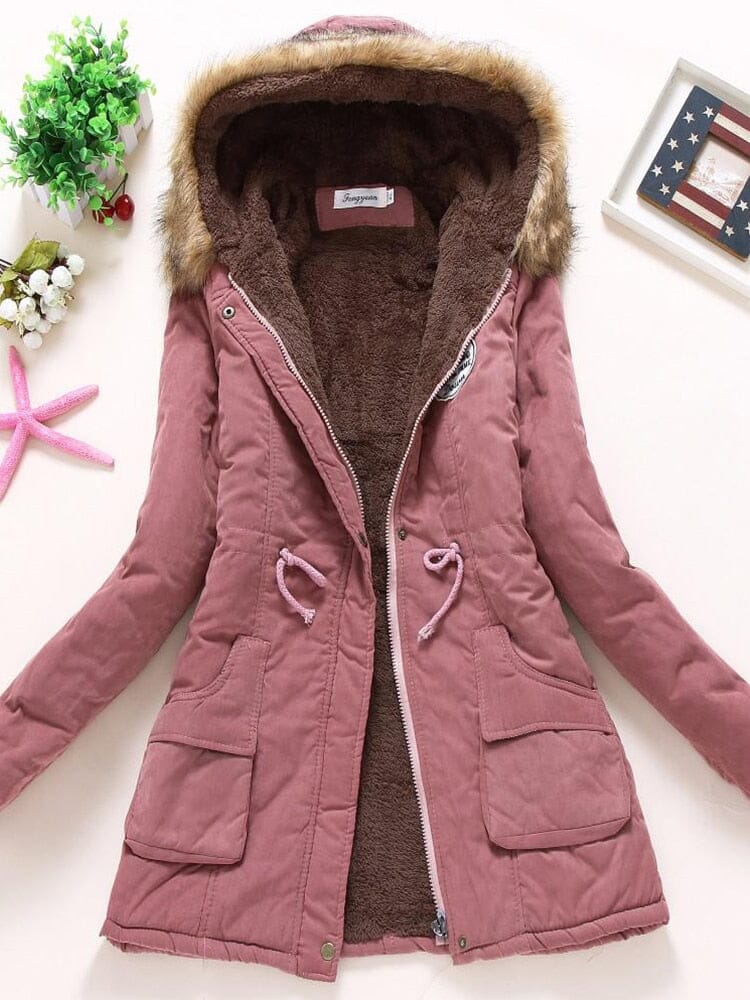 Casaco Feminino de Inverno Peluciado