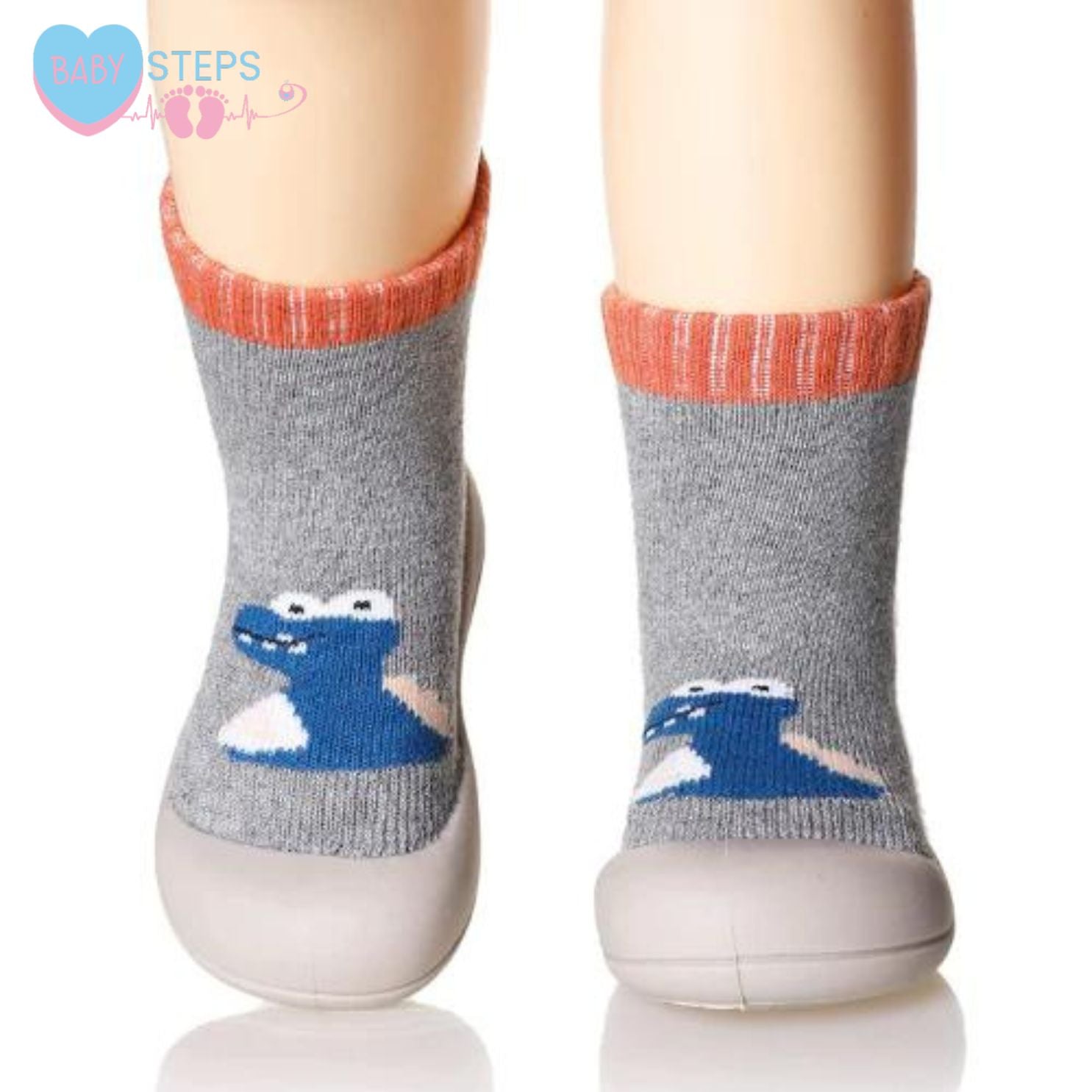 Sapatinho Meia com Sola de Silicone - Baby Steps Socks™