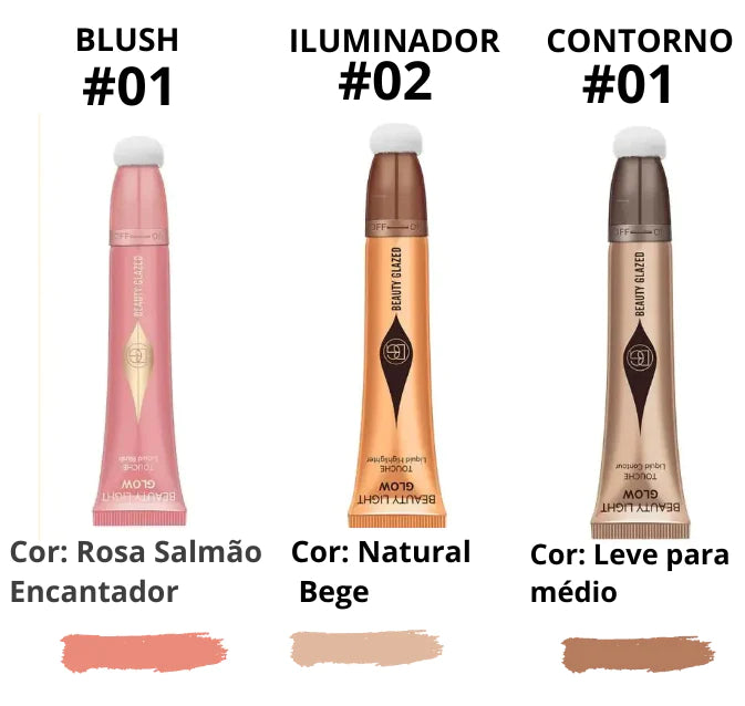 Kit Blush, Contorno e Iluminador