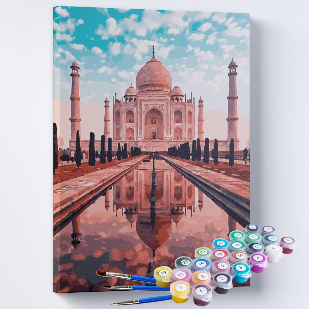 Kit Pintura Numerada Terapêutica  - Taj Mahal