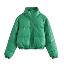 Jaqueta Couro Puffer Feminina