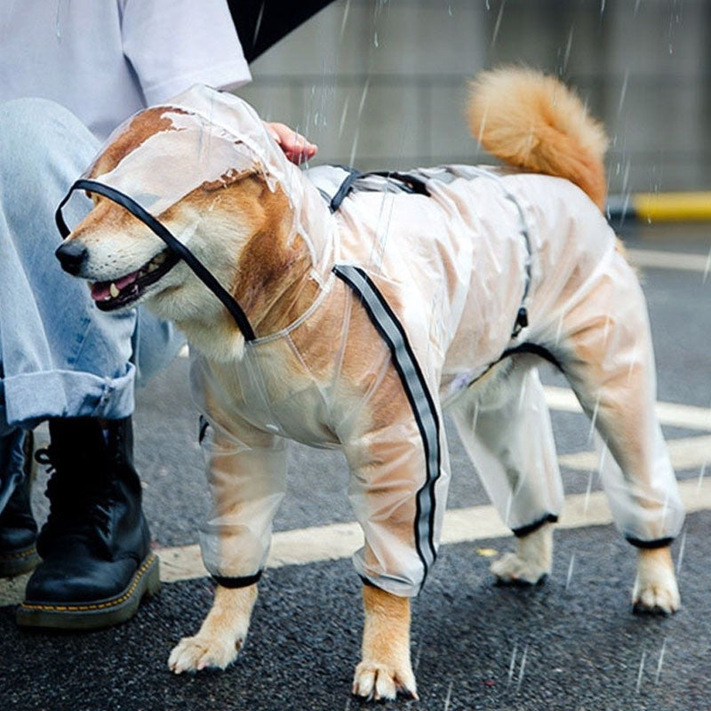 Capa de Chuva para Cães - Transparente