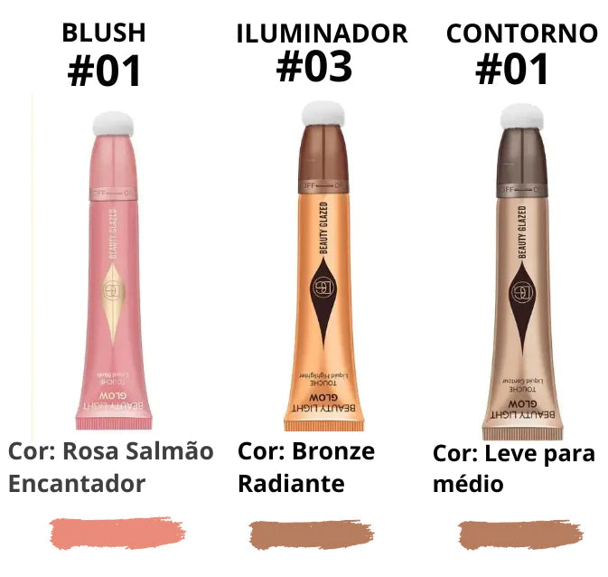 Kit Blush, Contorno e Iluminador