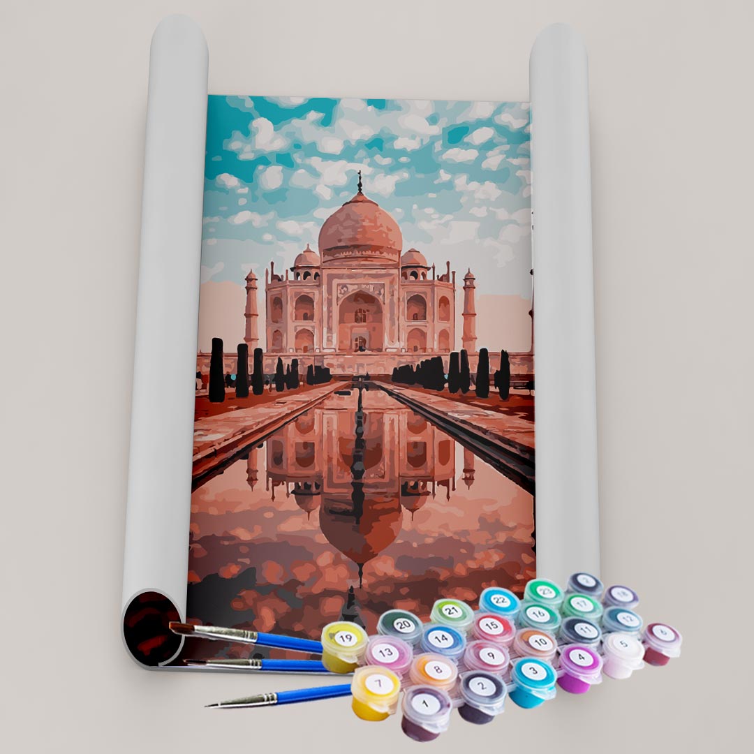 Kit Pintura Numerada Terapêutica  - Taj Mahal