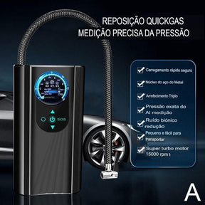 Bomba De Ar Portátil Recarregável Digital Air Plus™️