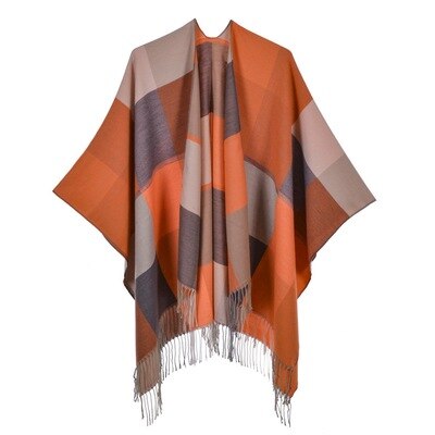 Poncho Feminino de Inverno - Capelet