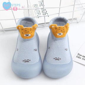 Sapatinho Meia com Sola de Silicone - Baby Steps Socks™