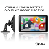 Tela Multimídia Universal Portátil - CarPlay Pro 7 + 🎁 Câmera de Ré