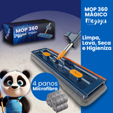 Mop Flat Esfregão Mágico 360° | Rodo Inteligente de Limpeza [LEVE 4 PANOS EXTRAS]