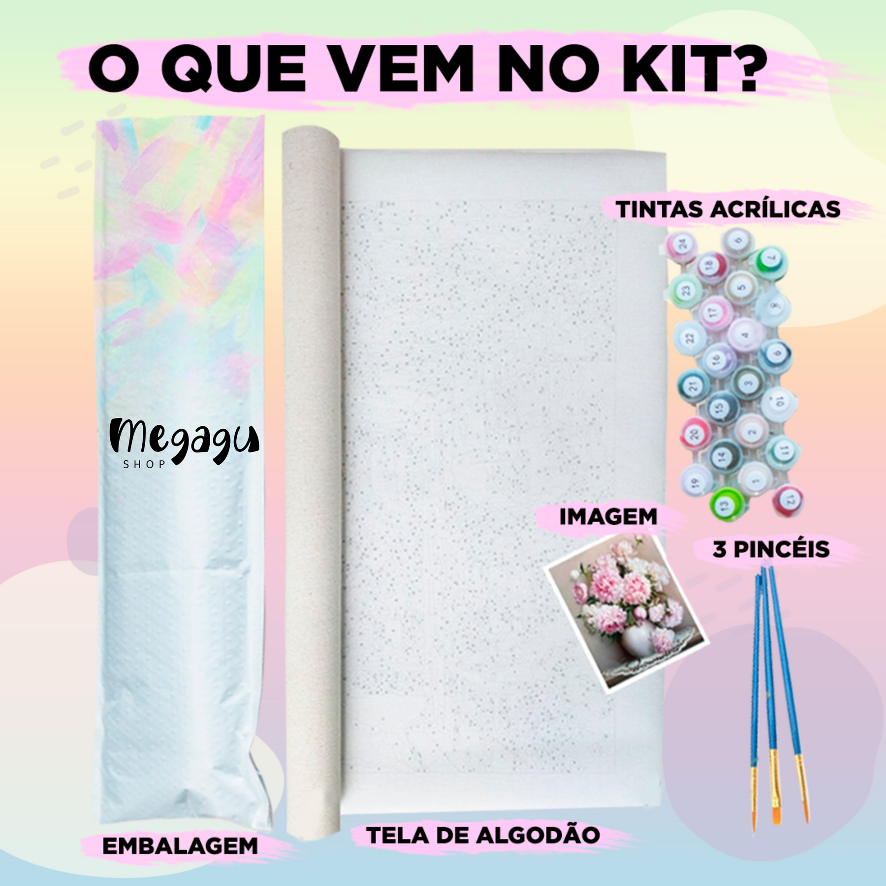 Kit Pintura Numerada Terapêutica  - Cidade de Livros