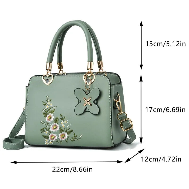 Bolsa Feminina Bordada Crossbody - Elegância Urbana