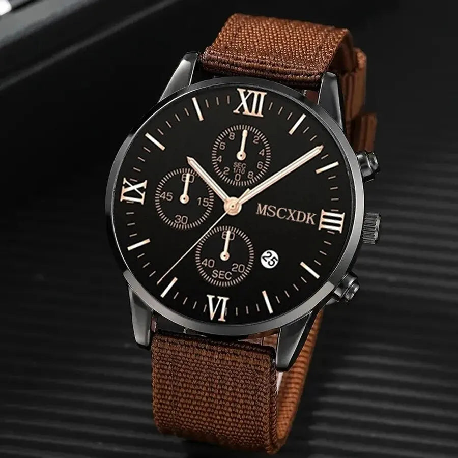 Relógio Masculino ChronoMaster Elite - Conjunto 4 Peças