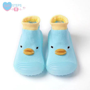 Sapatinho Meia com Sola de Silicone - Baby Steps Socks™