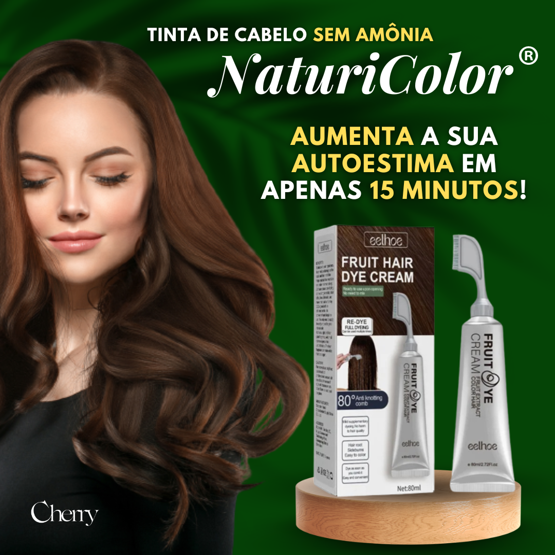 NaturiColor - Tinta de Cabelo sem Amônia + Escova de Brinde