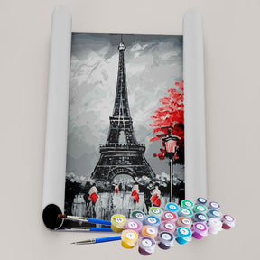 Kit Pintura Numerada Terapêutica - Maravilhosa Torre Eiffel