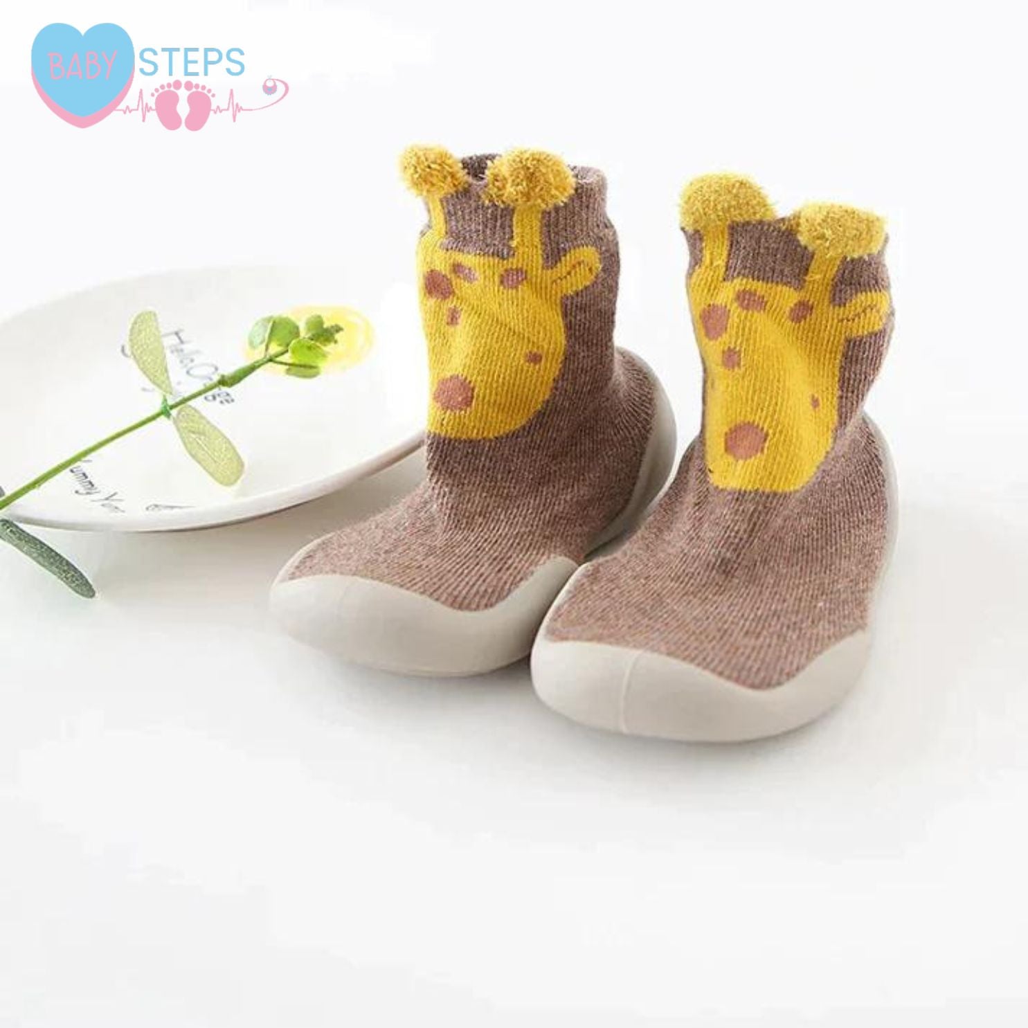 Sapatinho Meia com Sola de Silicone - Baby Steps Socks™