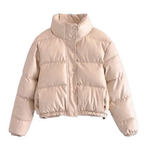 Jaqueta Couro Puffer Feminina