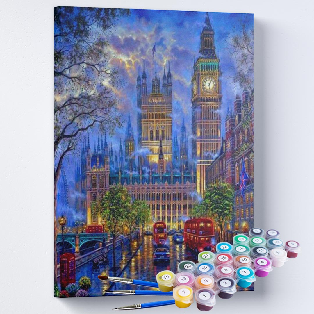 Kit Pintura Numerada Terapêutica - Linda Londres e Big Ben