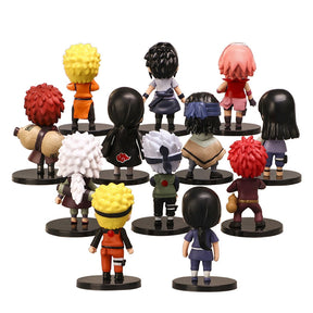 Conjunto com 12 Bonecos de Personagem - Naruto