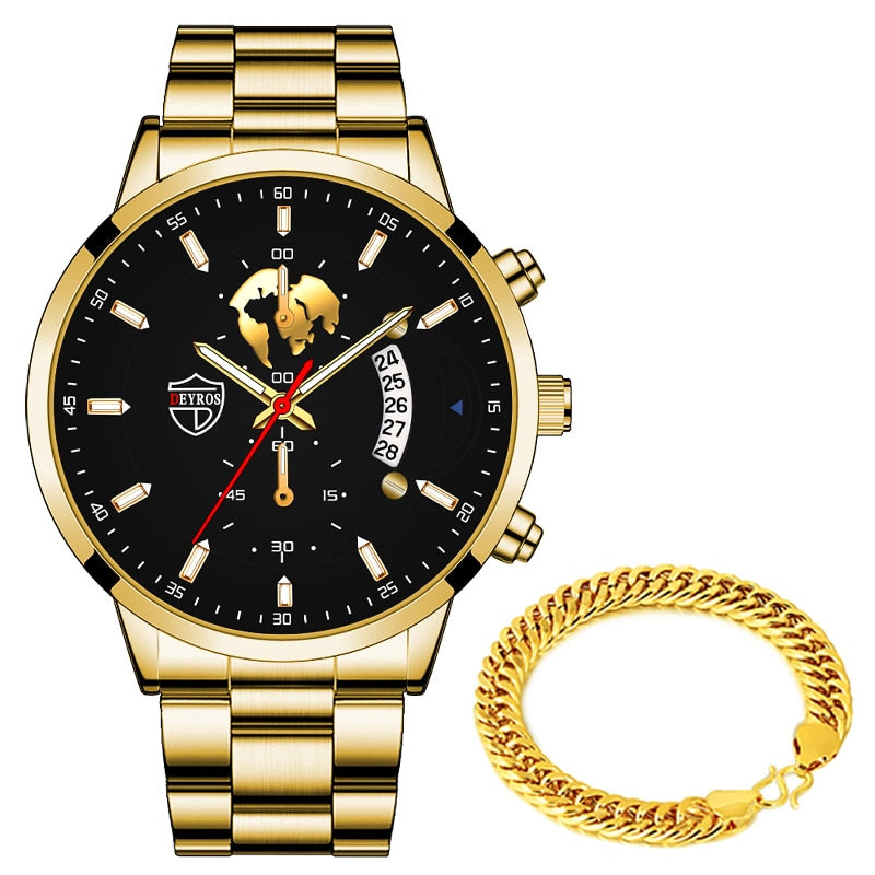 Relógio Masculino Imperium + Pulseira Imperium Gold