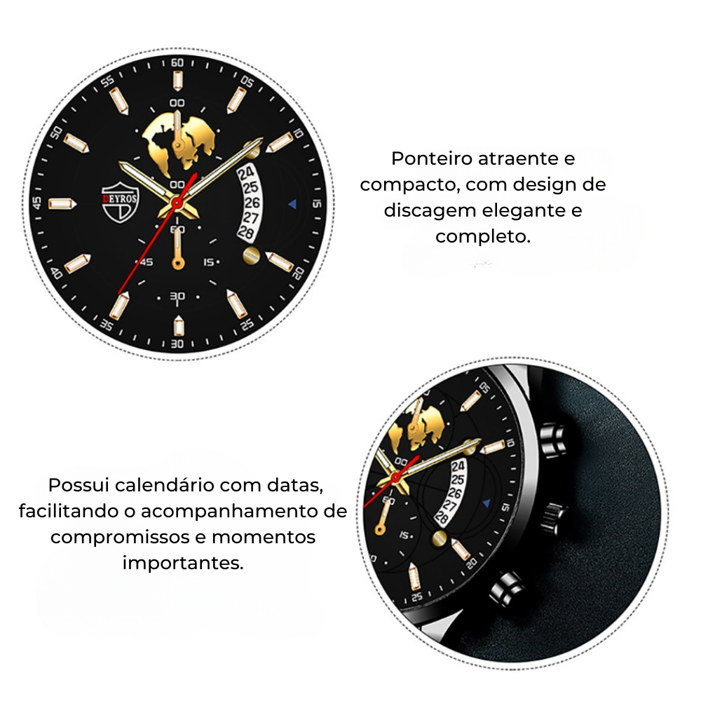 Relógio Masculino Imperium + Pulseira Imperium Gold